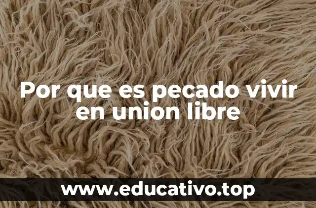 Por que es pecado vivir en union libre