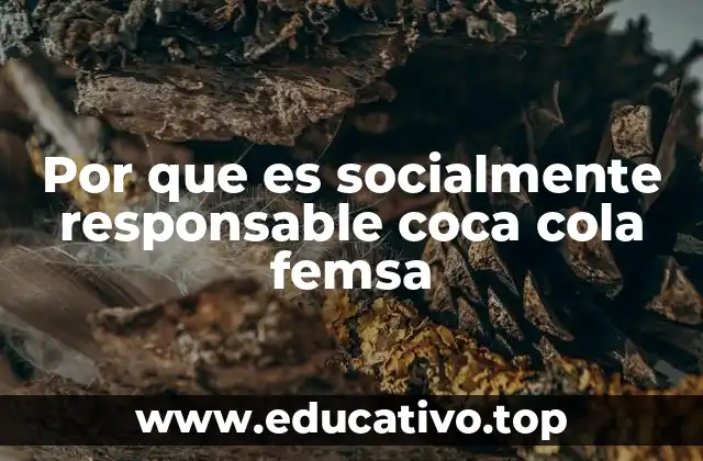 Por que es socialmente responsable coca cola femsa