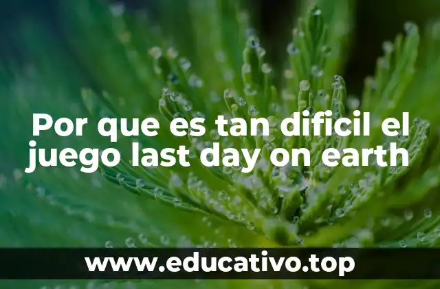 Por que es tan dificil el juego last day on earth
