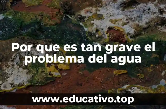 Por que es tan grave el problema del agua