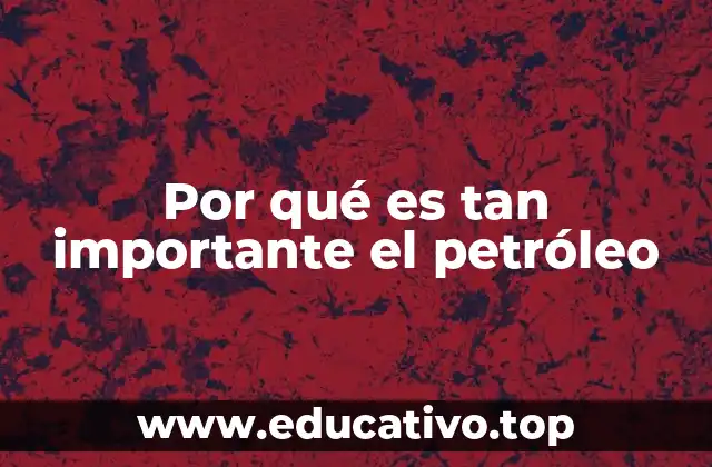 Por qué es tan importante el petróleo