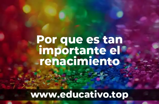 Por que es tan importante el renacimiento
