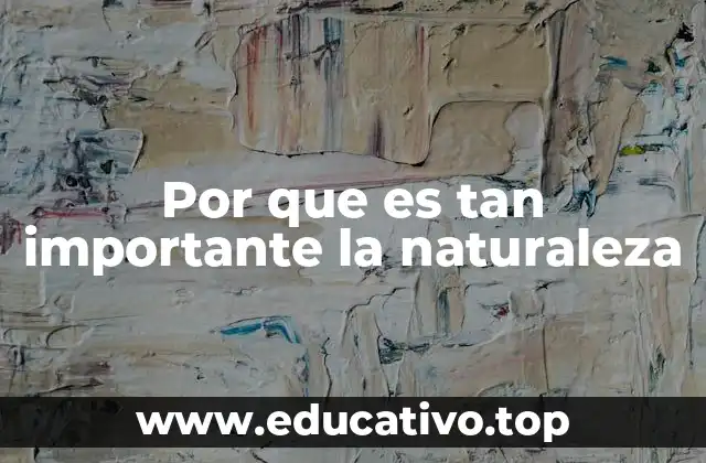 Por que es tan importante la naturaleza