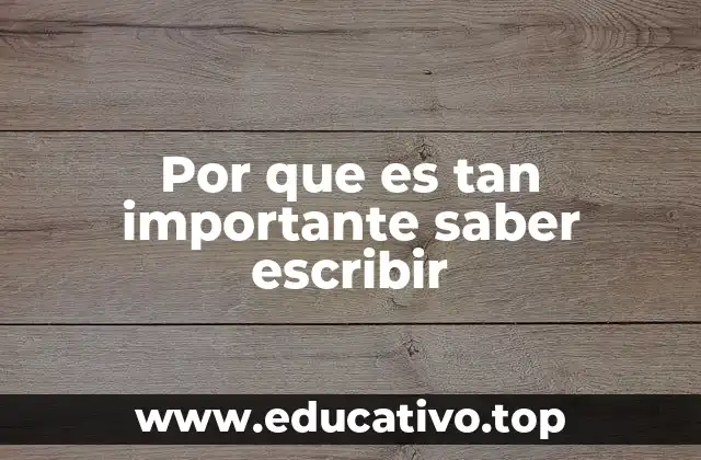 La escritura como herramienta de conexión humana