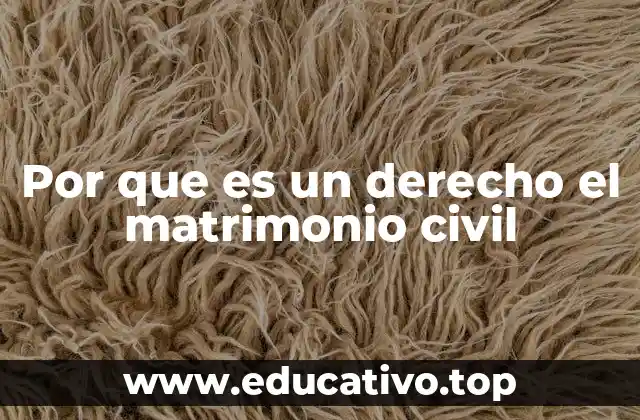 Por que es un derecho el matrimonio civil