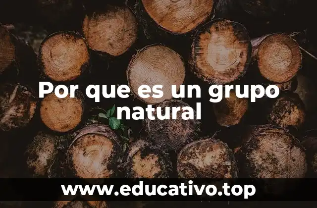 Por que es un grupo natural