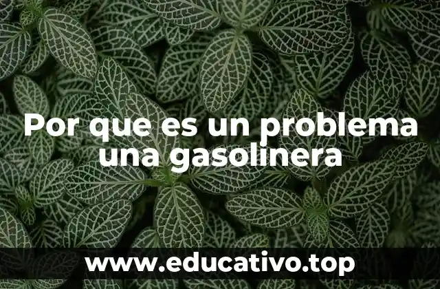 Por que es un problema una gasolinera