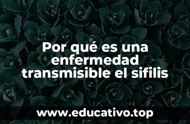 Por qué es una enfermedad transmisible el sifilis