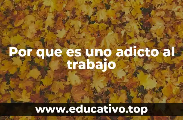 Por que es uno adicto al trabajo