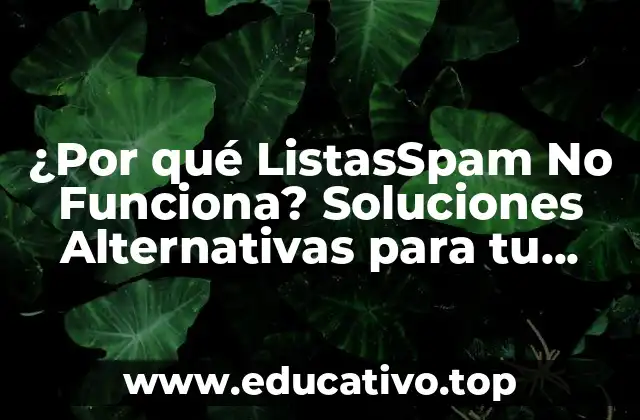 ¿Por qué ListasSpam No Funciona? Soluciones Alternativas para tu Email Marketing