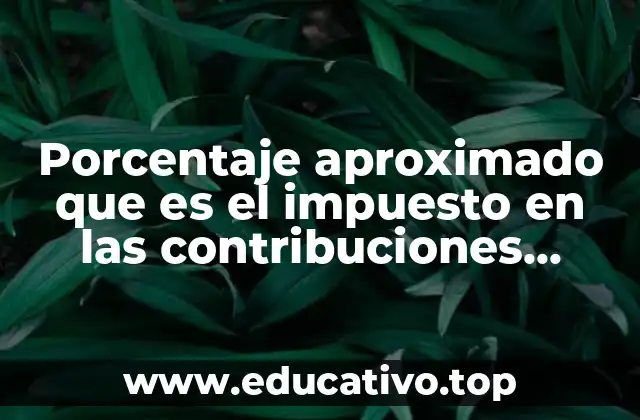 Porcentaje aproximado que es el impuesto en las contribuciones publicas