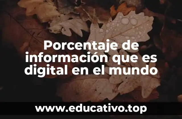 Porcentaje de información que es digital en el mundo