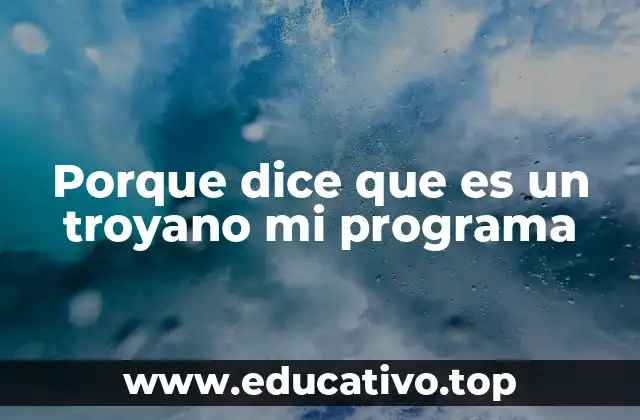 Porque dice que es un troyano mi programa
