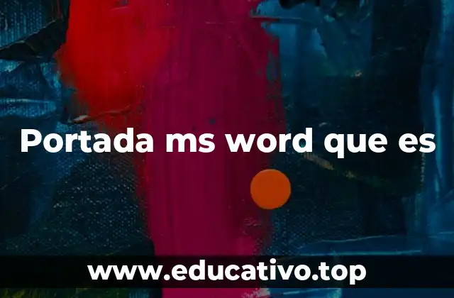 Portada ms word que es