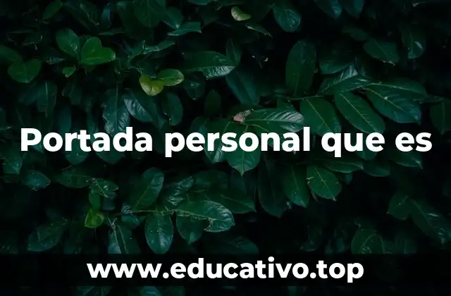 Portada personal que es