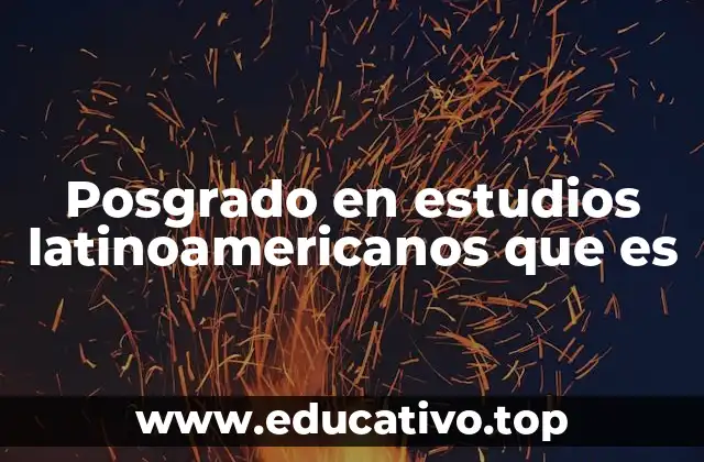 Posgrado en estudios latinoamericanos que es