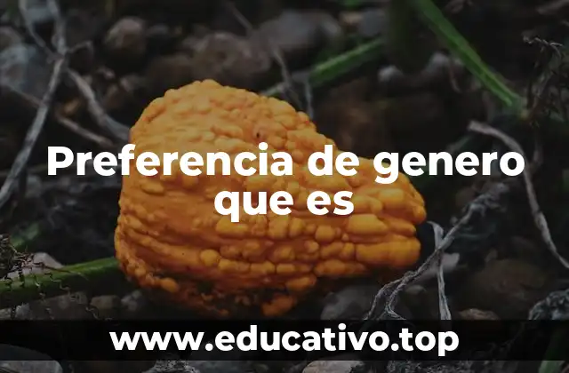 Preferencia de genero que es