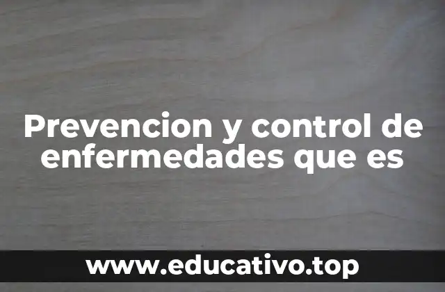 Prevencion y control de enfermedades que es