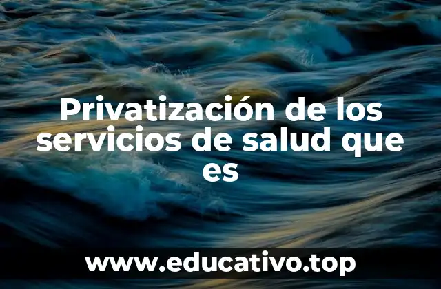 Privatización de los servicios de salud que es