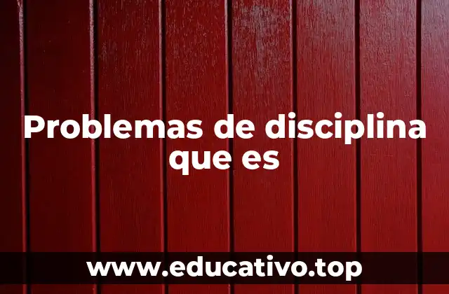 Problemas de disciplina que es