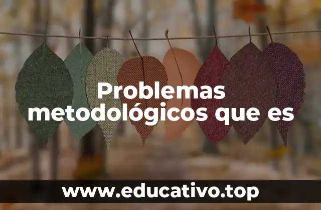 Problemas metodológicos que es