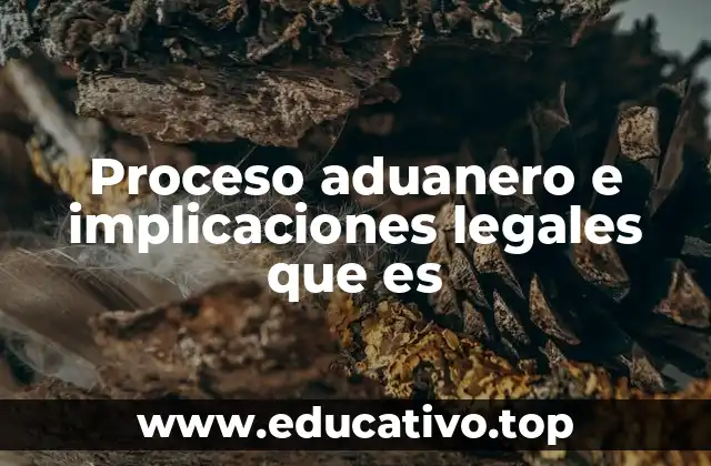 Proceso aduanero e implicaciones legales que es