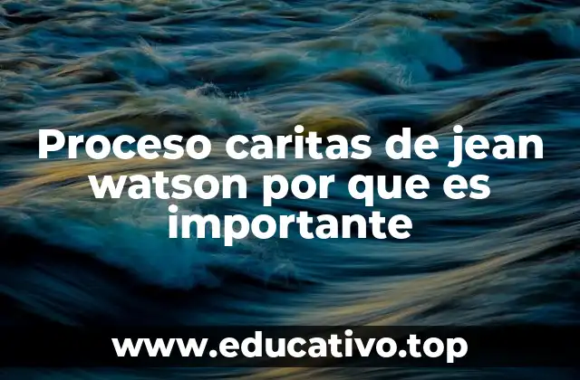 Proceso caritas de jean watson por que es importante