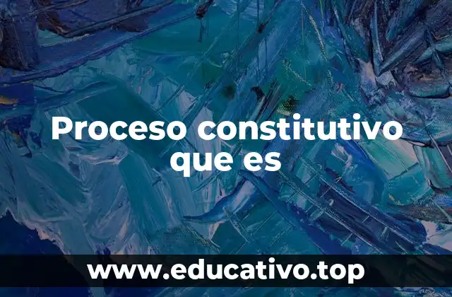 Proceso constitutivo que es