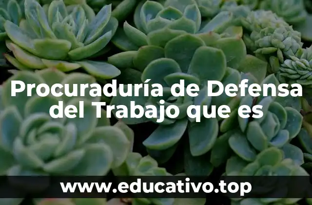 Procuraduría de Defensa del Trabajo que es