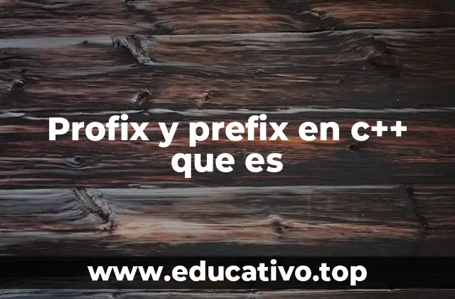 Profix y prefix en c++ que es