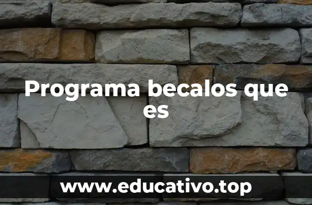 Programa becalos que es