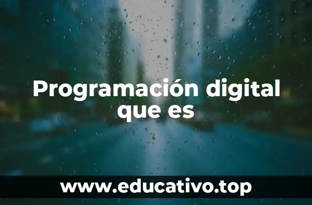 Programación digital que es