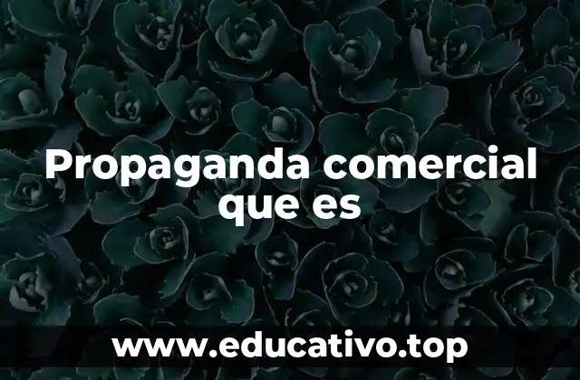Propaganda comercial que es