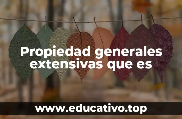 Propiedad generales extensivas que es
