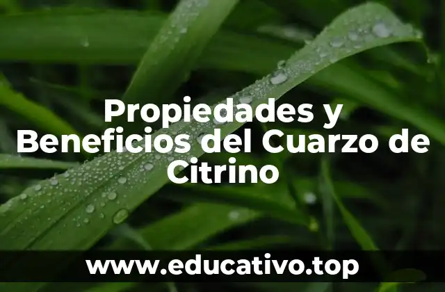 Propiedades y Beneficios del Cuarzo de Citrino