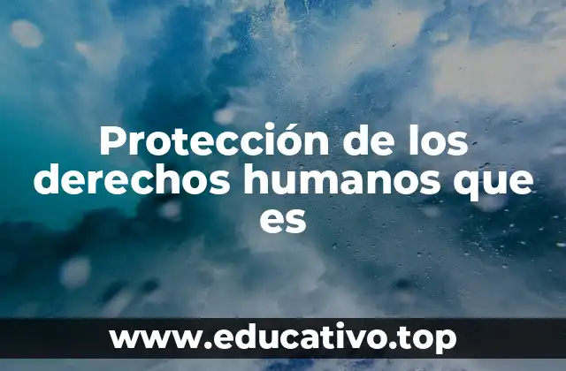 Protección de los derechos humanos que es