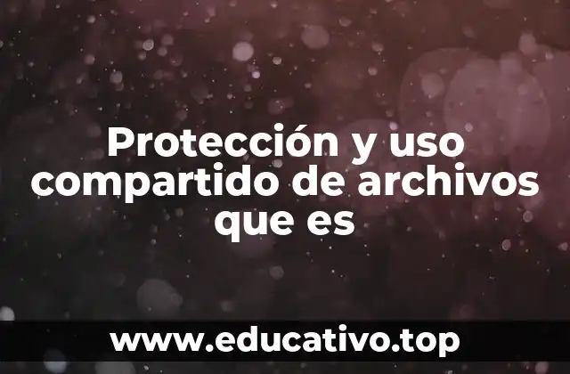 Protección y uso compartido de archivos que es