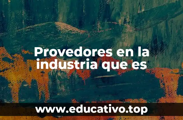 Provedores en la industria que es