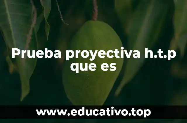 Prueba proyectiva h.t.p que es