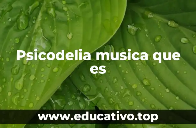 Psicodelia musica que es