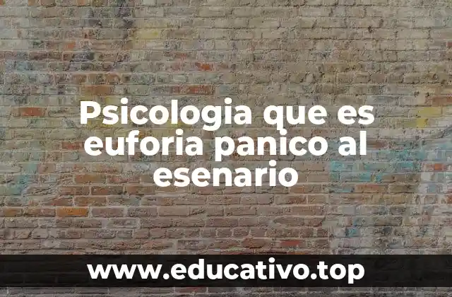 Psicologia que es euforia panico al esenario