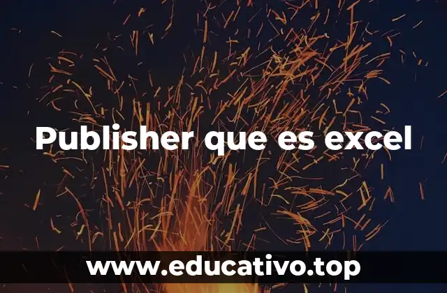 Publisher que es excel