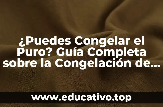 ¿Puedes Congelar el Puro? Guía Completa sobre la Congelación de Puros