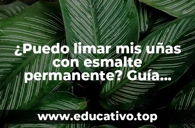 ¿Puedo limar mis uñas con esmalte permanente? Guía completa