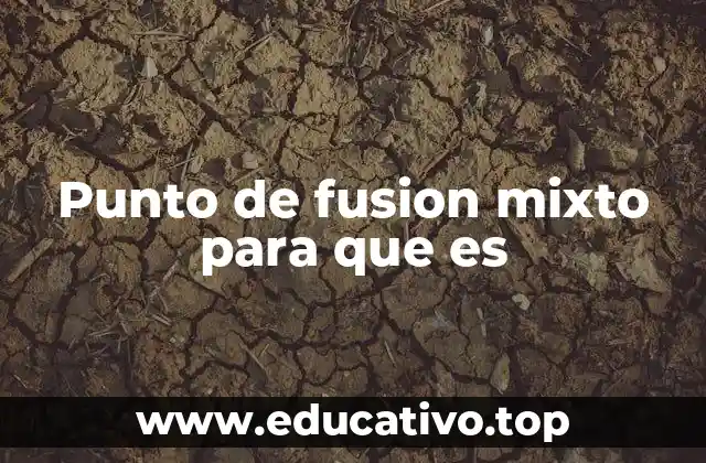 Punto de fusion mixto para que es