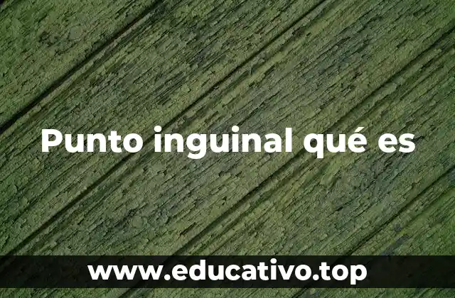 Punto inguinal qué es