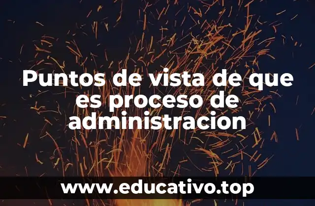 Puntos de vista de que es proceso de administracion