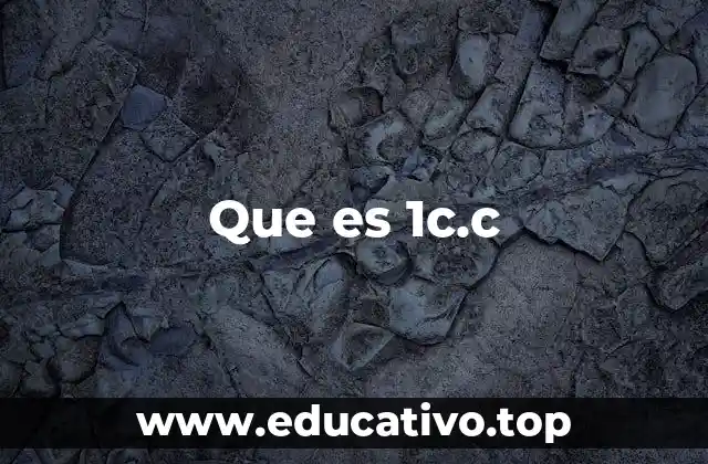 Que es 1c.c