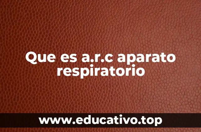 Que es a.r.c aparato respiratorio