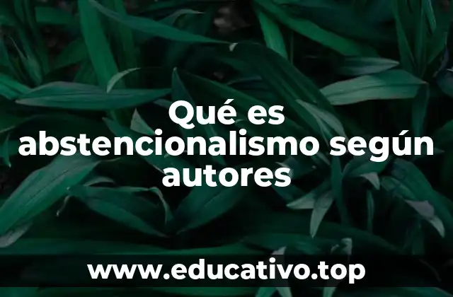 La evolución del concepto de abstencionalismo